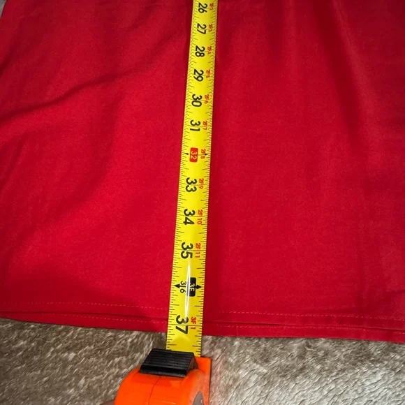 Red Flounce Sleeve Mini Dress Size L - Picture 8 of 10